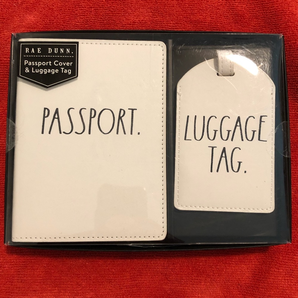 Rae Dunn Passport cover and luggage tag